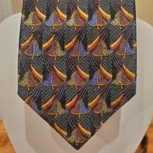 Vintage Ermenegildo Zegna Silk Blue Black Tie